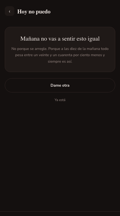 Hoy no puedo