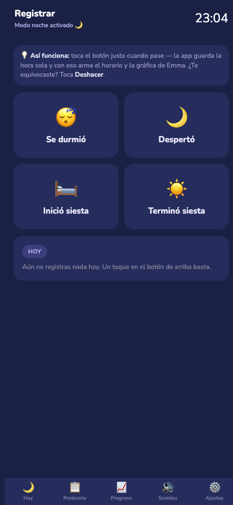 Registro de una mano, en la oscuridad