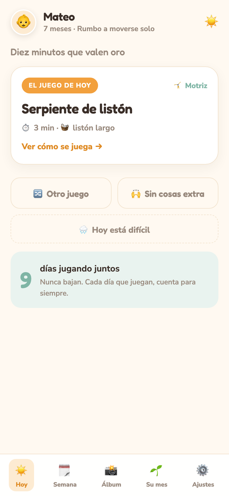 El Juego de Hoy — la app