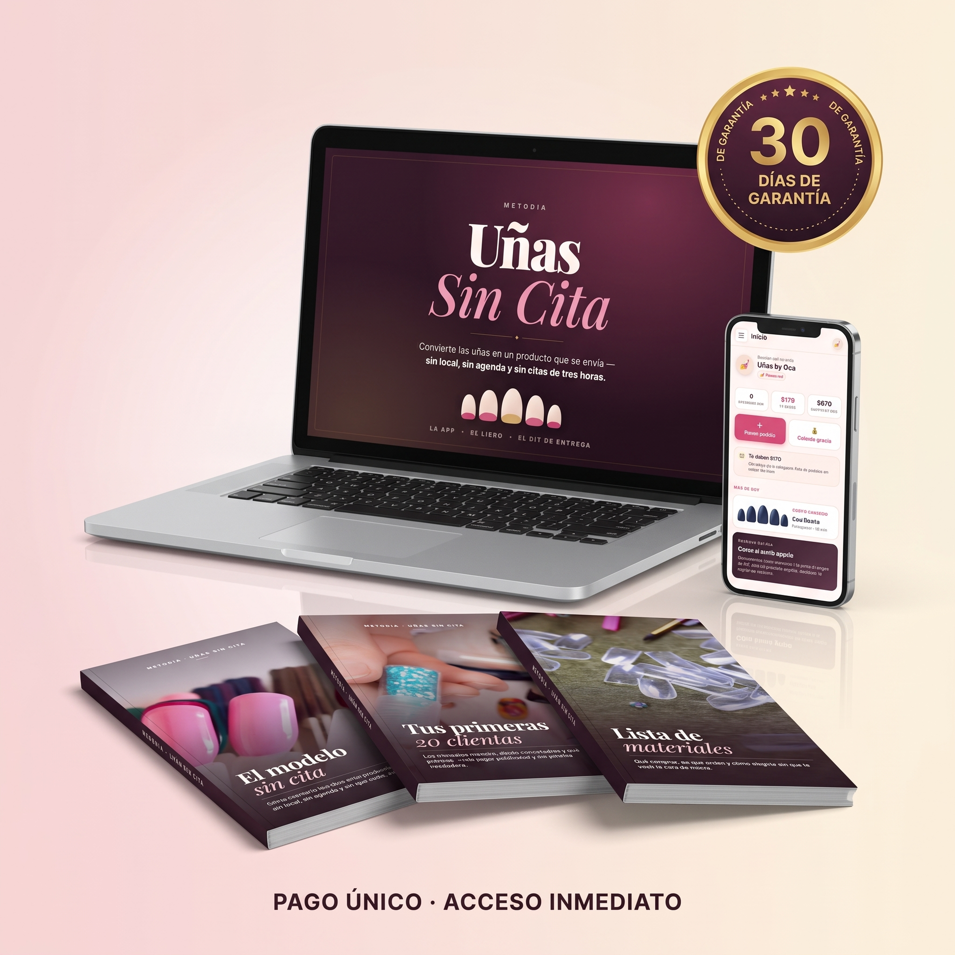 Uñas Sin Cita — la app, el libro y el kit de entrega
